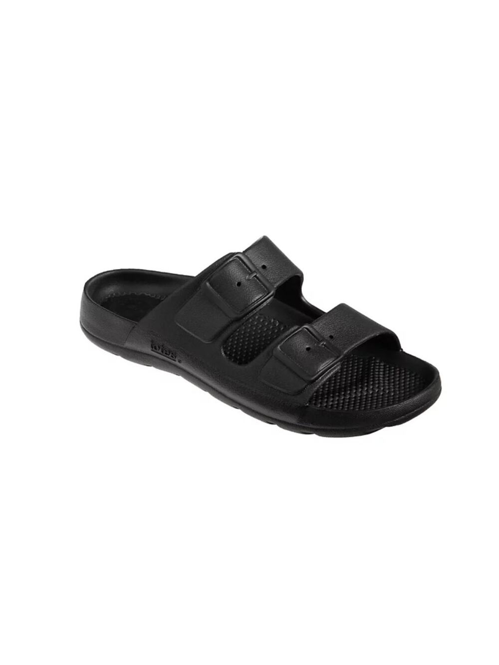 Totes Women's Everywear Double Buckle Slides Black Size10
